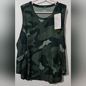 Old Navy Active Army Print Tank Top L (10-12) girls NWT